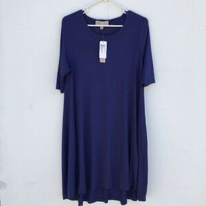 Philosophy Womens T-Shirt Dress Royal Blue Lightweight Pockets Size Small